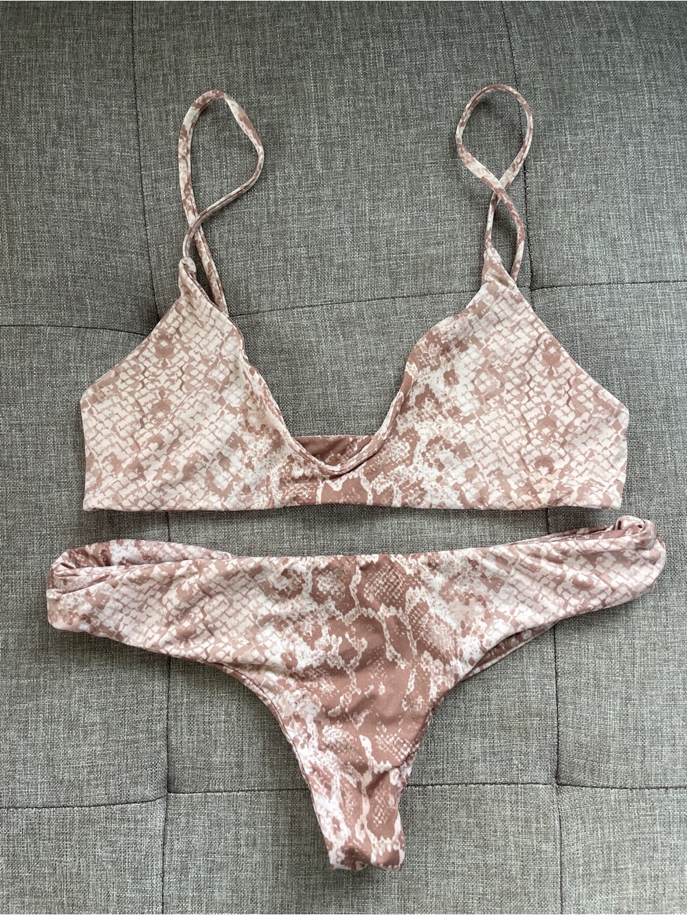 Mai Underwear Everyday Bikini set top bottom Brazilian XS Snake print